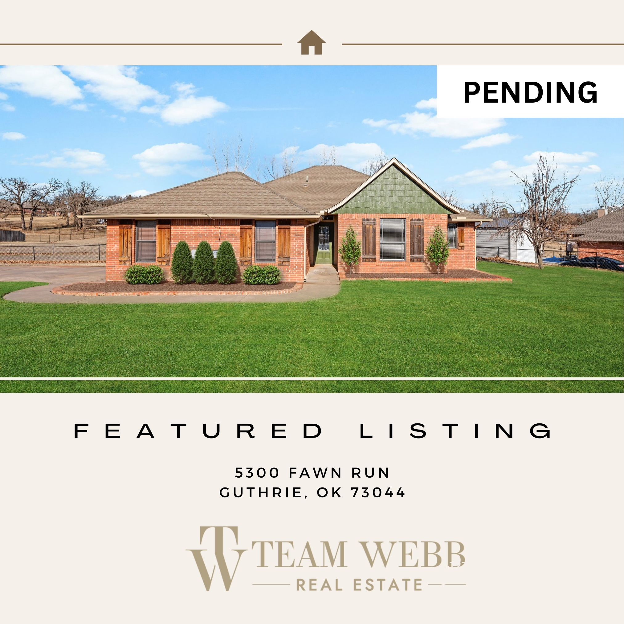 Pending home sale in Guthrie, Oklahoma.  Photography by sevens photography.com